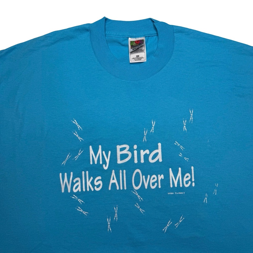 Vintage 90s birds funny shirt